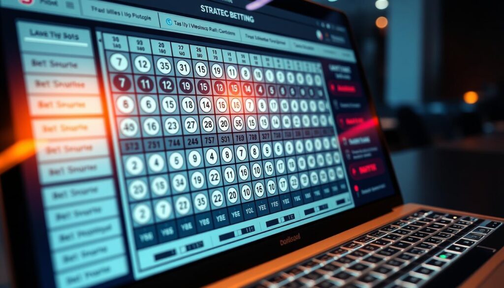 A detailed close-up of a strategic betting grid for the Vietnamese double-ball lottery game, displayed on a sleek, modern interface. The grid is illuminated by soft, warm lighting, creating a sense of focus and clarity. The layout is clean and intuitive, with clearly labeled sections for different bet types and options. The background is subtly blurred, keeping the attention on the central betting grid. The overall atmosphere conveys a sense of expertise, precision, and the potential for successful gameplay. A detailed close-up of a strategic betting grid for the Vietnamese double-ball lottery game, displayed on a sleek, modern interface. The grid is illuminated by soft, warm lighting, creating a sense of focus and clarity. The layout is clean and intuitive, with clearly labeled sections for different bet types and options. The background is subtly blurred, keeping the attention on the central betting grid. The overall atmosphere conveys a sense of expertise, precision, and the potential for successful gameplay.